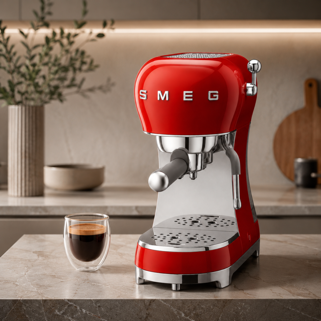 Cafetera Espresso Manual Smeg estilo 50’s