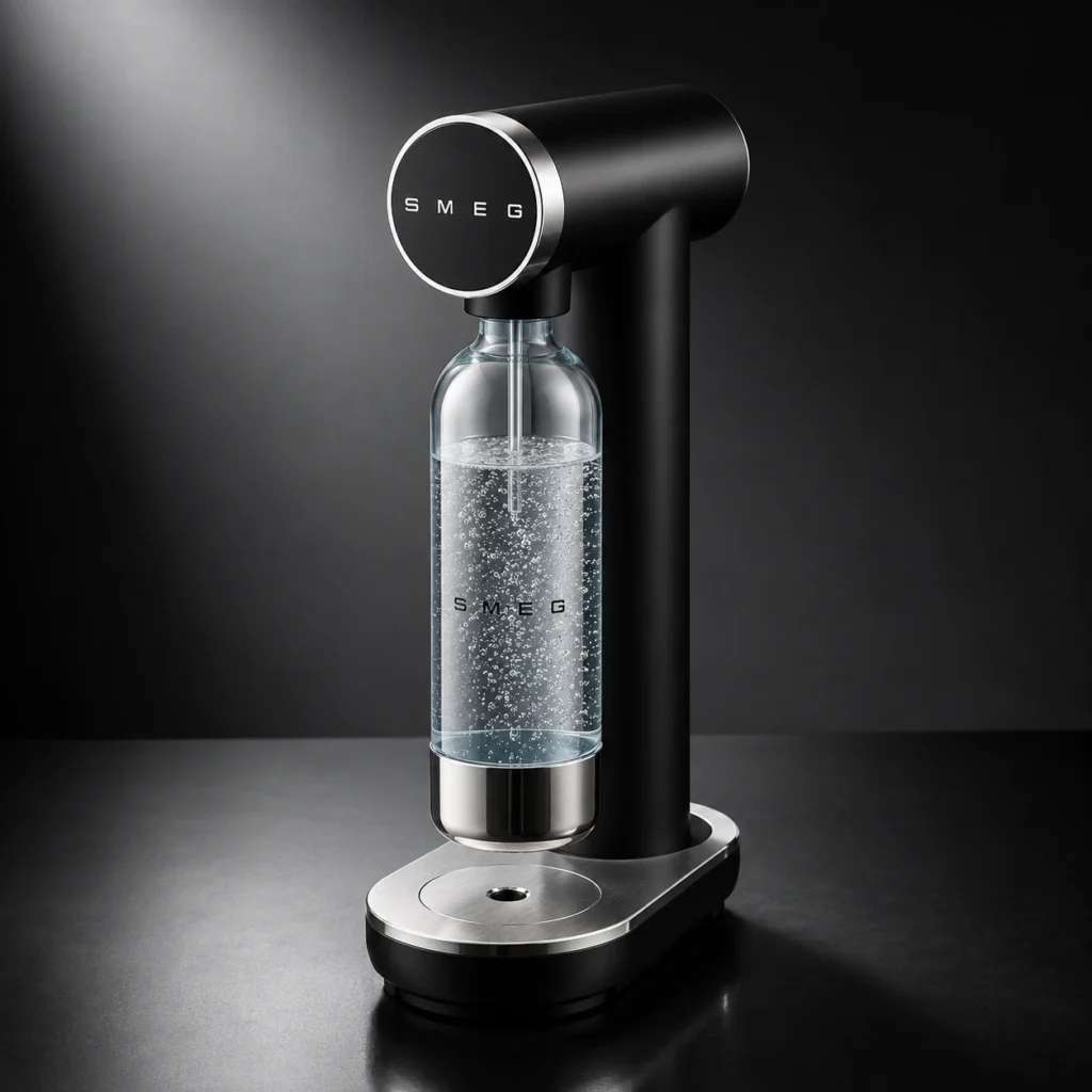 Gasificadora de agua Smeg SKC01 para preparar agua con gas en casa con botella Tritan y ajuste manual de carbonatación