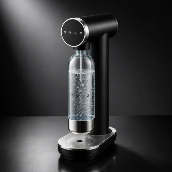 Gasificadora de agua Smeg SKC01 para preparar agua con gas en casa con botella Tritan y ajuste manual de carbonatación