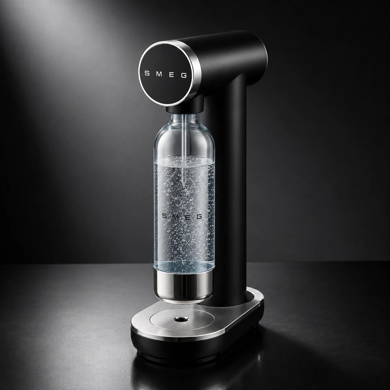 Gasificadora de agua Smeg SKC01 para preparar agua con gas en casa con botella Tritan y ajuste manual de carbonatación