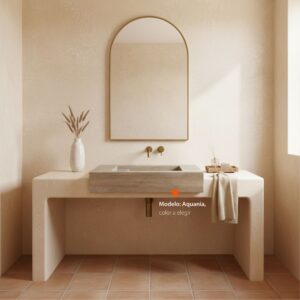 Lavabo en piedra sinterizada modelo Aquania