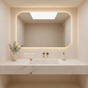 Lavabo en piedra sinterizada modelo Luba