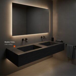 Lavabo en piedra sinterizada modelo Tritón