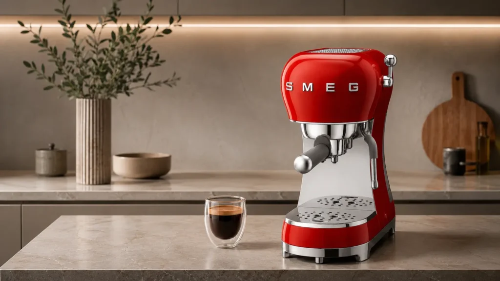 cafetera smeg, cafetera esspreso smeg, cafetera espresso manual SMEG