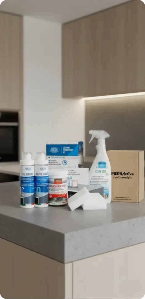 Piedractiva Online | Limpieza y mantenimiento de encimeras cocina