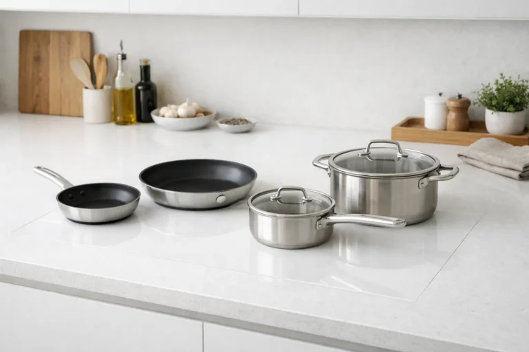 Qué menaje elegir para una cocina con inducción invisible: tamaños, materiales y errores frecuentes al comprar